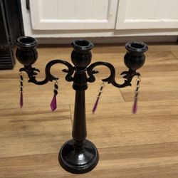 Hyde & Eek Candelabra Lit 3 Candle Holder Halloween
