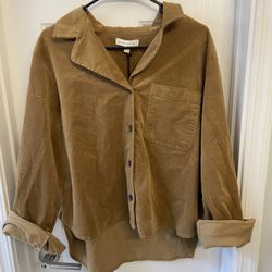 Banana Republic Corduroy Tan Overshirt Women’s XL
