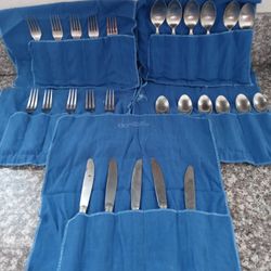 Vintage Gorham Pewter  Flatware Spoon Set 