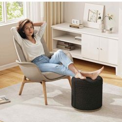 Round Ottoman with Storage