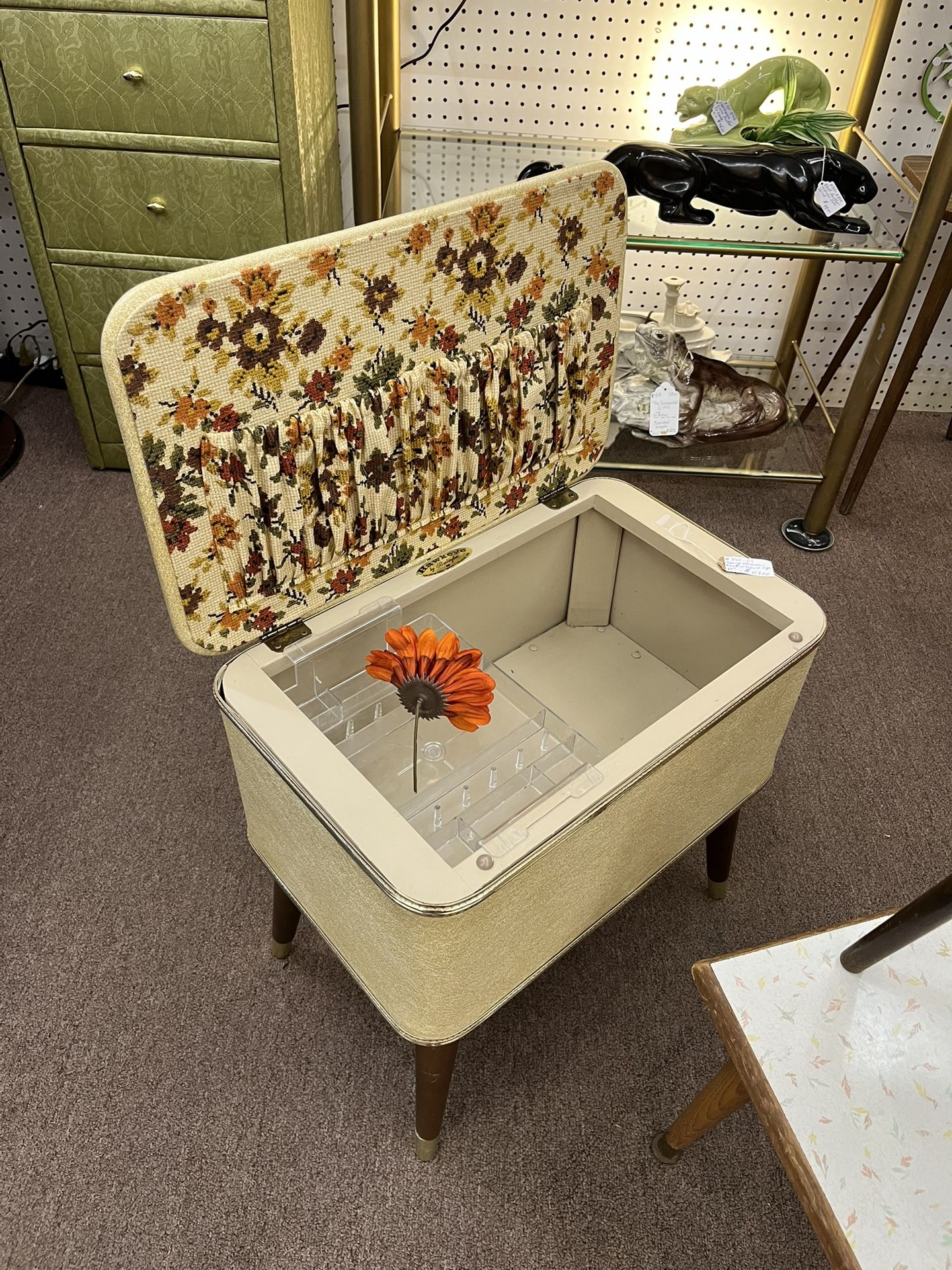 60’s Sewing Ottoman Bench