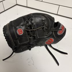 Wilson A2000 Lefty Black Baseball Glove 12.5 (b125) –Used, Great Condition–pro stock