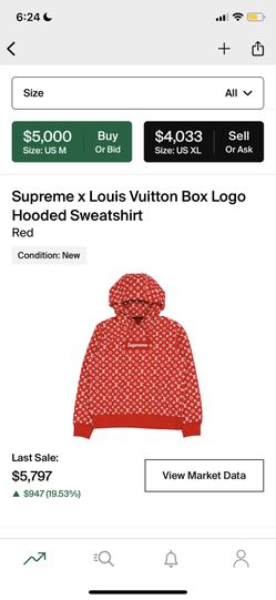 Supreme x Louis Vuitton Box Logo Hooded Sweatshirt for Sale in