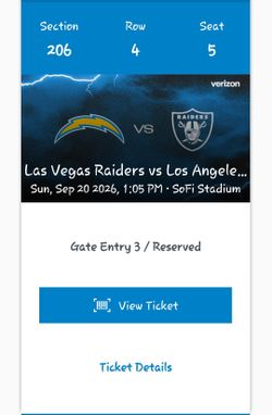 Chargers vs Raiders