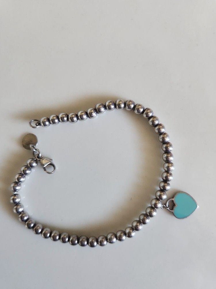 Tiffany & Co. Return to Tiffany Heart Charm Tag Bracelet Sterling Silver925 