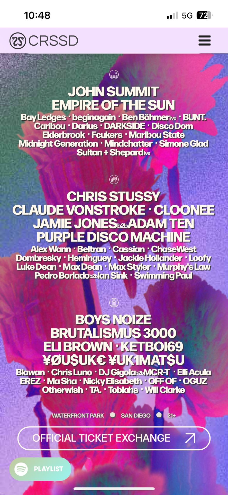 CRSSD ticket