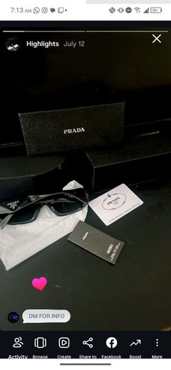 Prada Sunglasses with Box and Cards