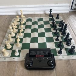 Travel Chess Set With Excalibur Timer