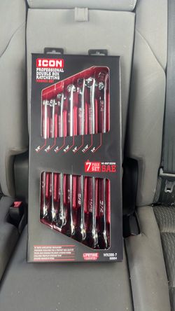 Icon professional ratcheting wrench set seven piece no anti-sea