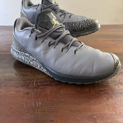 Nike Men's Jordan ADG Gunsmoke Gray Leather Golf ShoeSneaker AR7995-003 Sz 11.5
