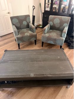 Chairs and coffee table