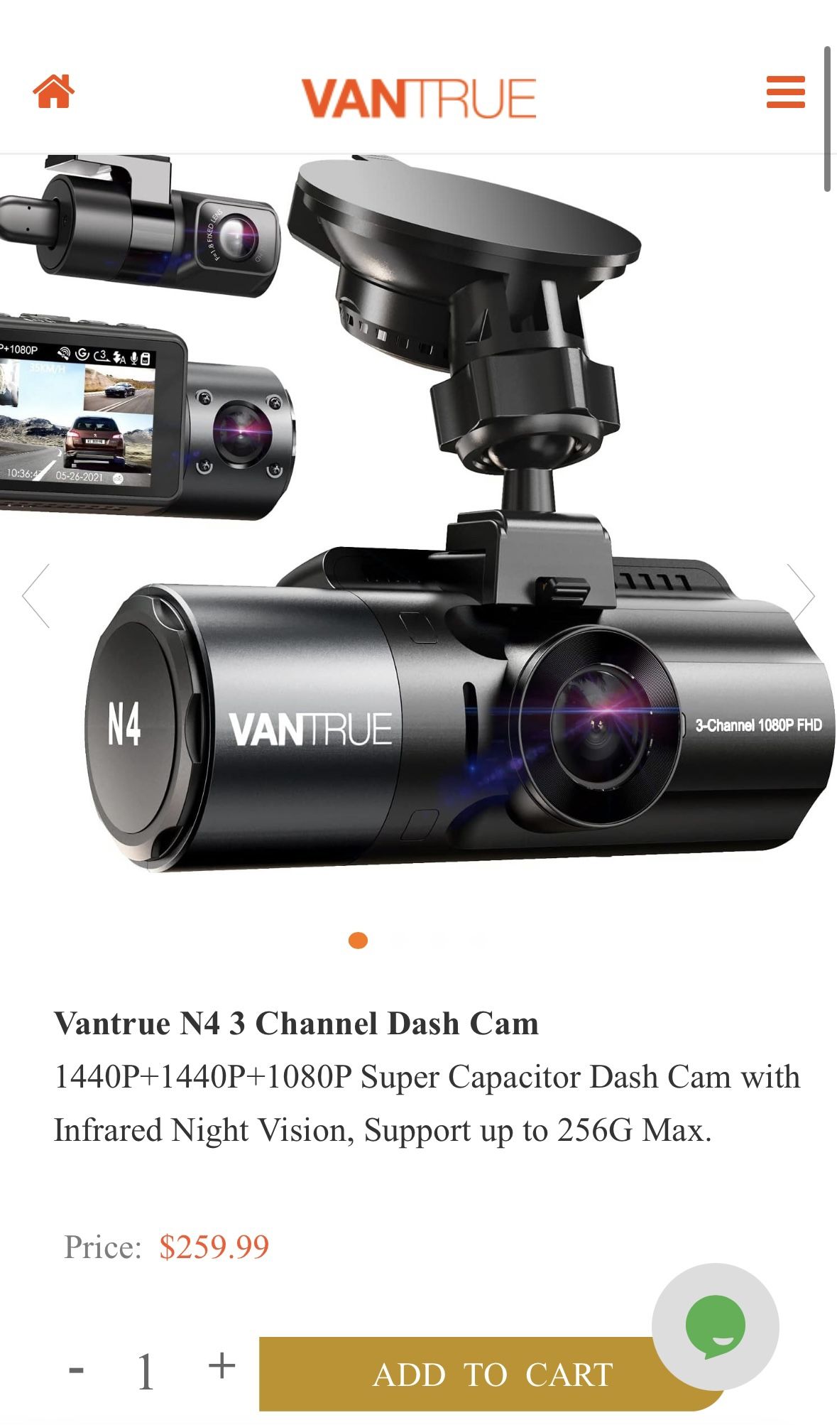 New Vantrue N4 DashCam 