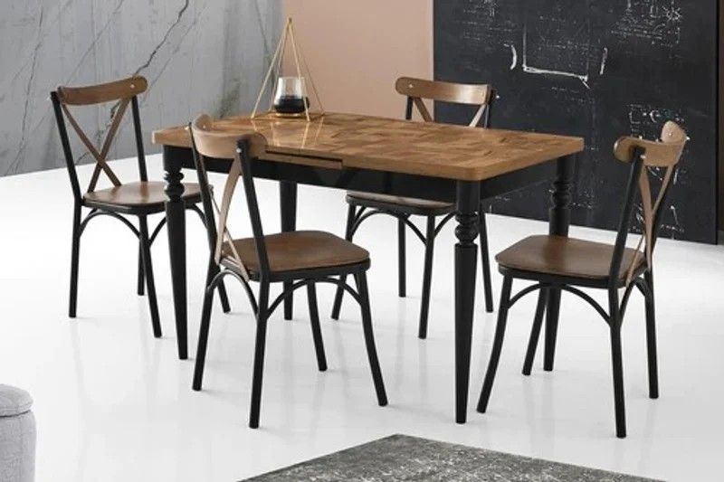 Ege Growing Kitchen Table Set (Black-Walnut Parquet) (6 Chair)
NEW - NEVER USED

Ege Growing Kitchen Table Set (Black-Walnut Parquet) (6 Chair)

