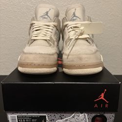 Off-White x Wmns Air Jordan 4 Retro SP 'Sail'