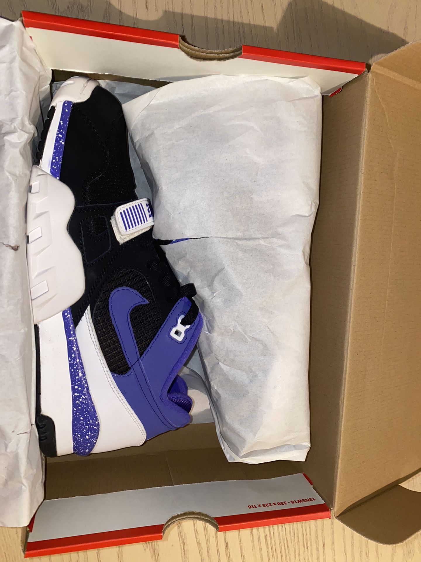 Size9.5- Nike Air TRAINER II 2 PREMIUM QS 1 BLACK PERSIAN VIOLET PURPLE Size 9.5