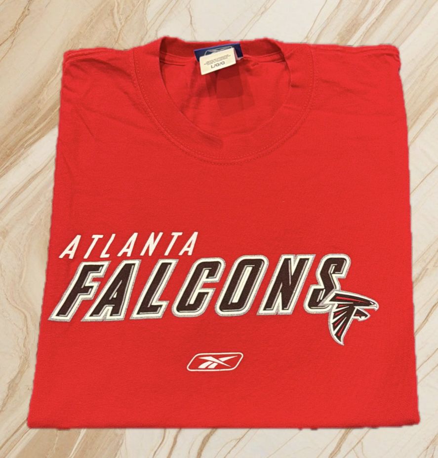 REEBOK ATLANTA FALCONS RED T-SHIRT SIZE L