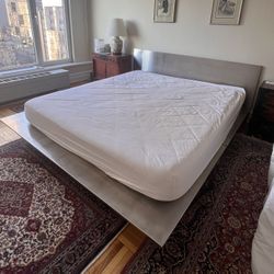 Industrial Steel Bed Frame, King