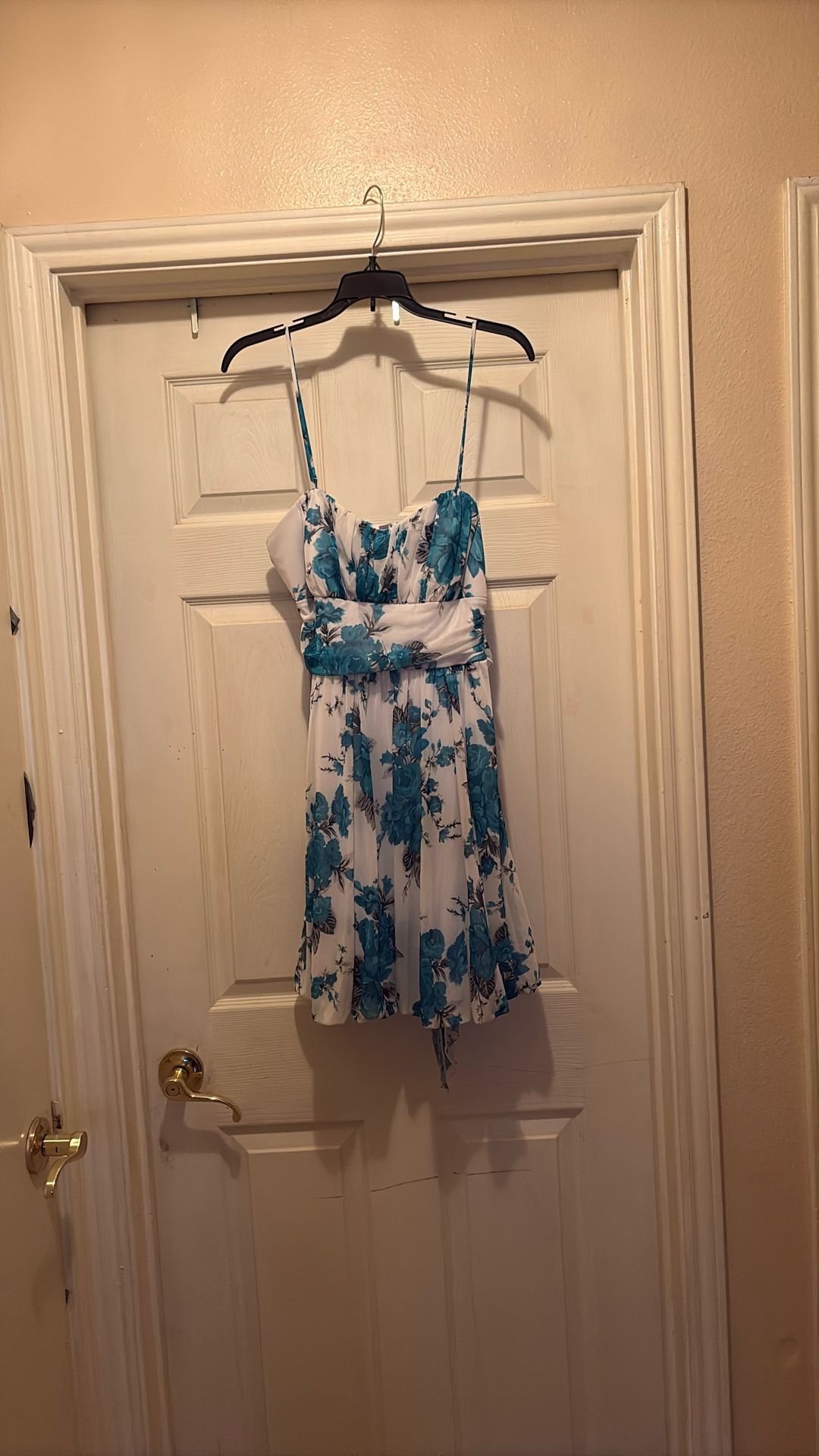 Turquoise And White Dress
