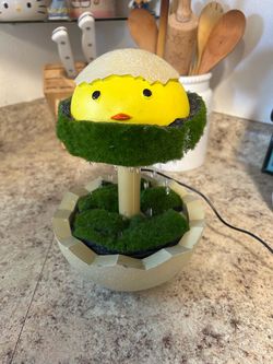 Easter Chick Hatching Egg Fountain Decoration