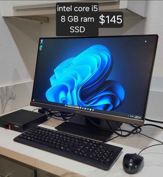 Windows 11 pro Lenovo thinkcentre pc. Intel Core i5. 8 GB ram. SSD. Delivery Available. Se Habla Espanol