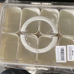 Divided Serving Tray for Candy Snacks 8 Compartments Snack Box Container, NEW !