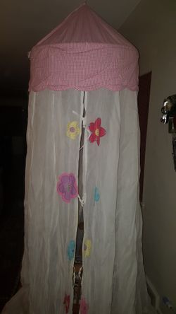 Pink & White gingham canopy