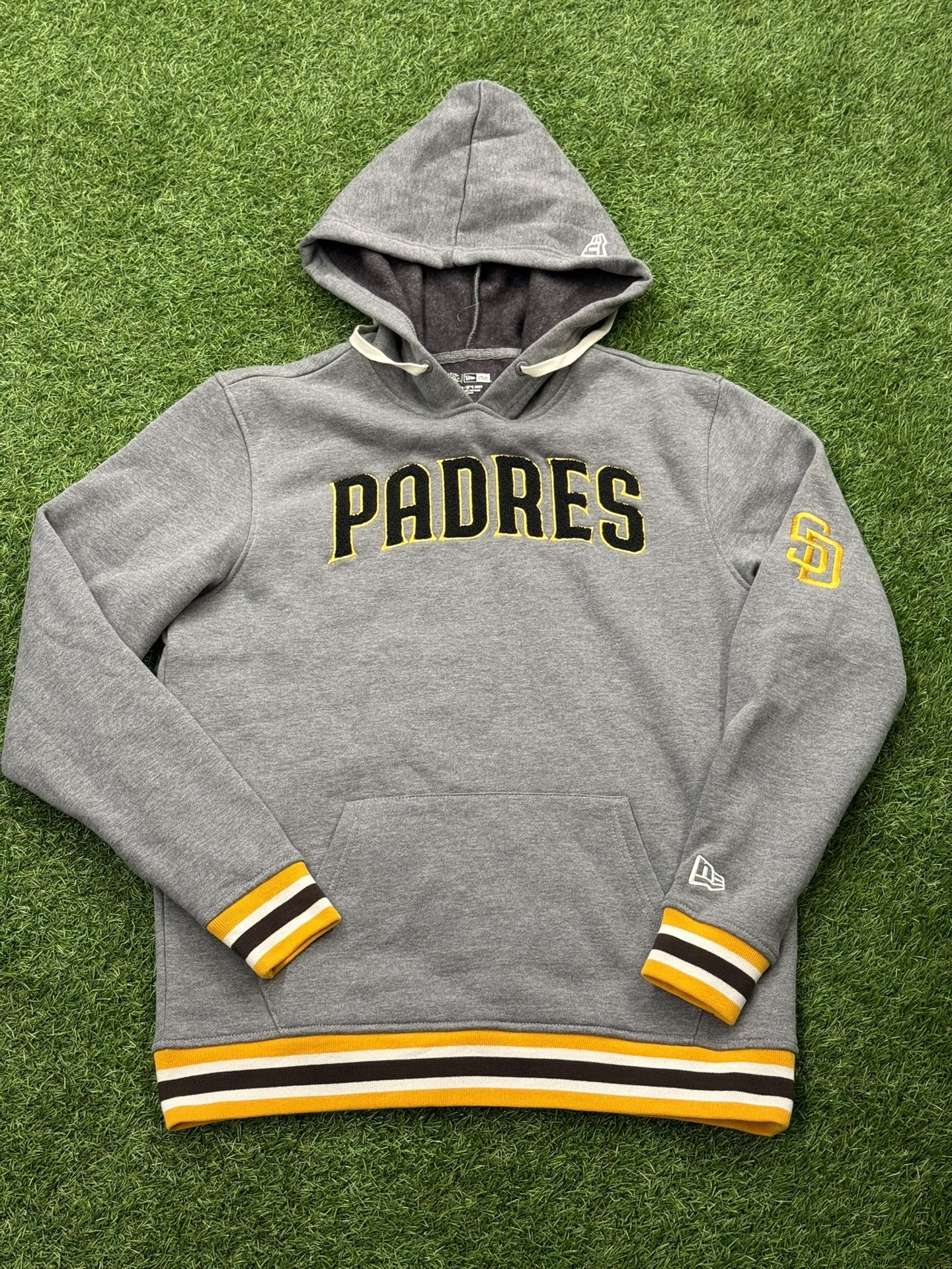 New Era San Diego Padres Retro Hoodie Sweatshirt | Gray | Men’s M | MLB