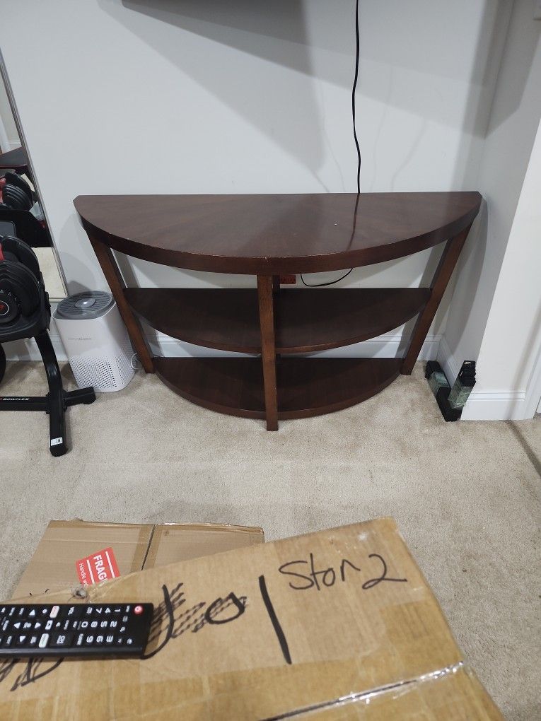 Cherry Wood Hand Crafted 3 Level Side Table