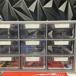 Clear 9 Drawer Storage Organizer