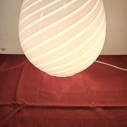 Tall Murano Egg Lamp