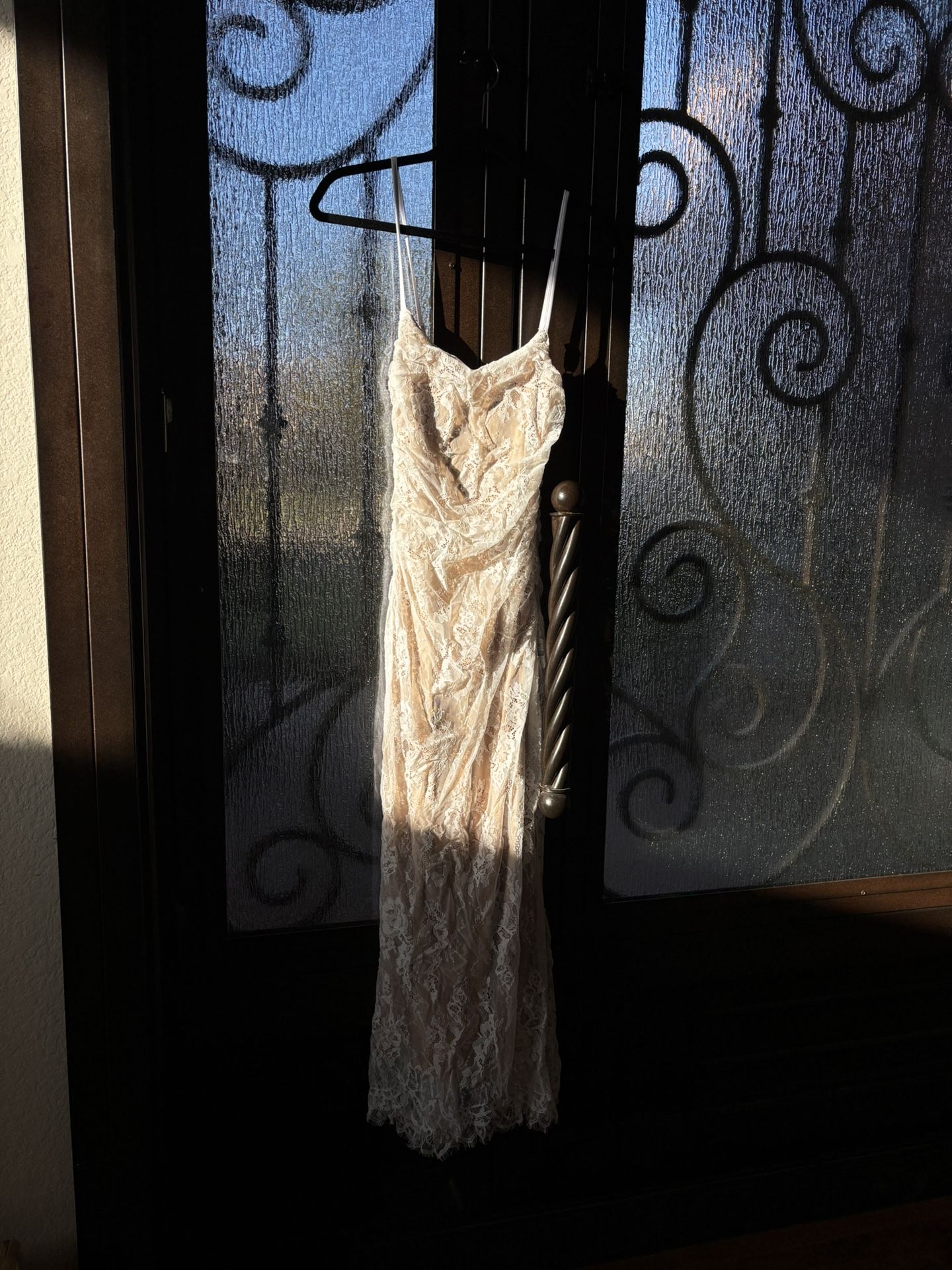 White Lace Maxi Dress and Shawl (XS)