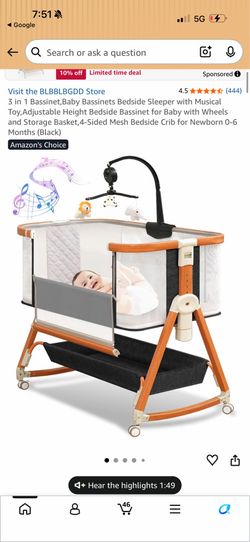 Baby Bassinet and Bedside Sleeper