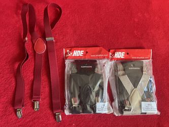 Lot 3 SUSPENDERS RED BLACK BEIGE For KIDS BOY GIRL ‼️ NEW ‼️ See More VINTAGE & COOL Items Here