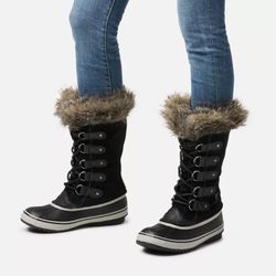 Sorel Womens Black Joan Of Arctic NL1540-010 Waterproof Winter Boots US 11