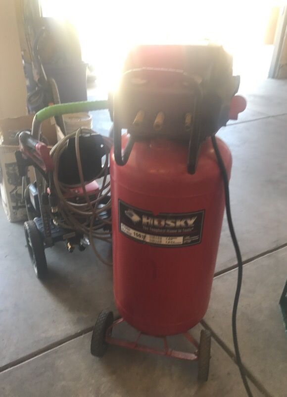 Husky air compressor 26 gallon 150 psi model: 671-049