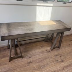 Farm-Style Wood Side Table 