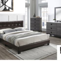 Modern Queen Size Complete Bedroom Set. Mattress sold separately 