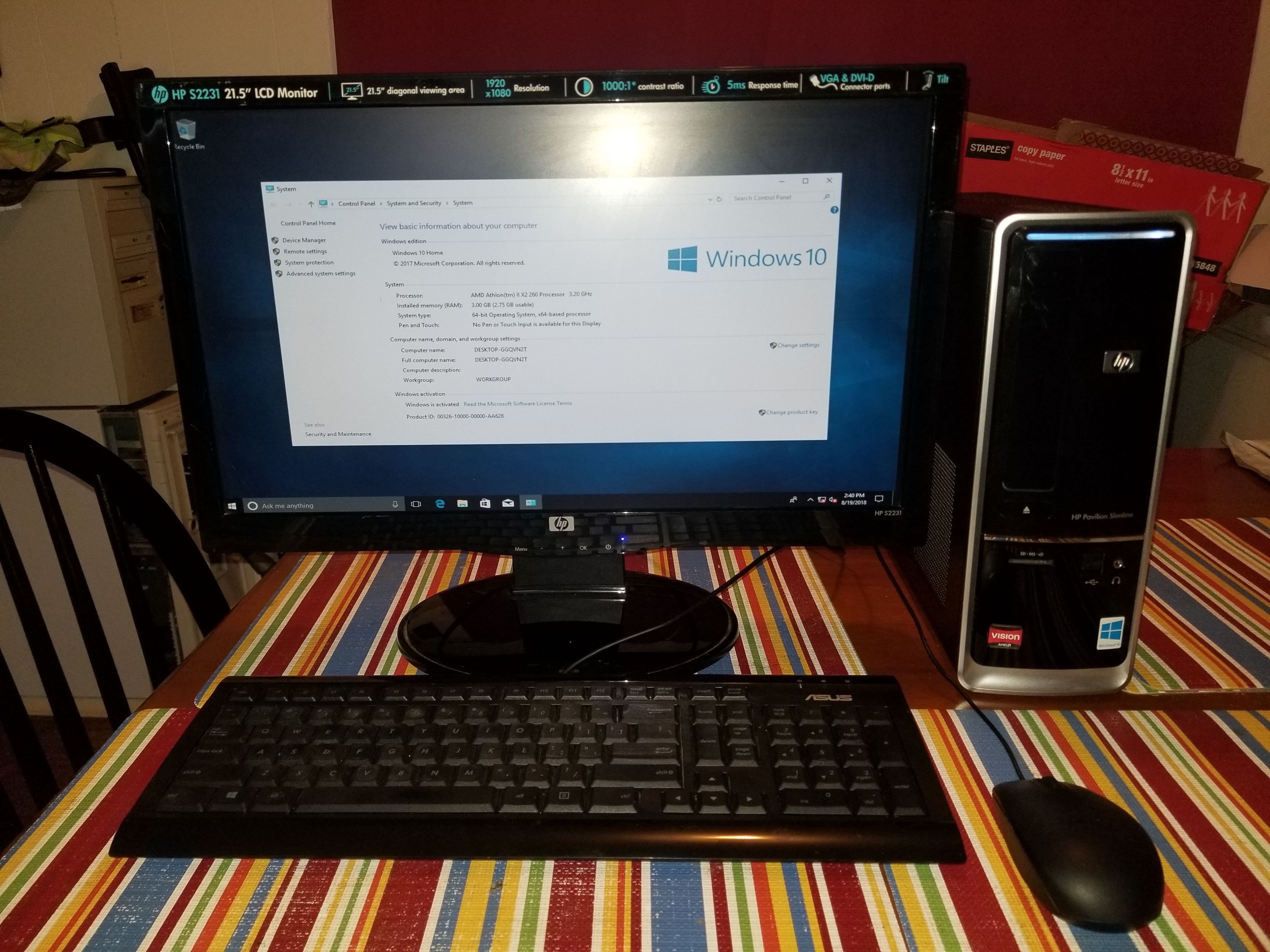 Hp Pavilion Slimline s5710f desktop Bundle