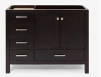 42 In. Right Offset Single Sink Base Cabinet