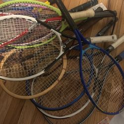 Ten tennis rackets bundle