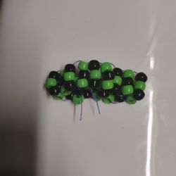 Green And Black Bracelet Kandi Kid Beads 3 By 18