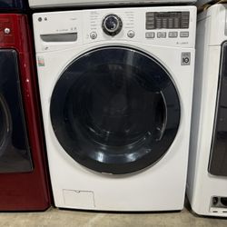 LG white front load washer 