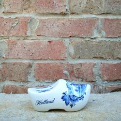 Holland Blue Delft Clog Coin Bank 
