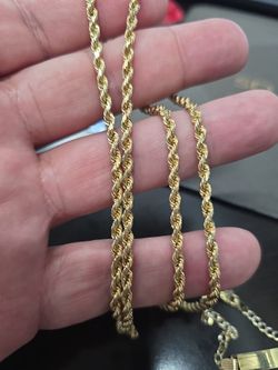 18K 3.2MM ROPE CHAIN 26"