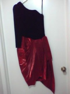 Bonito Vestido De Satin Y Terciopelo Talla S