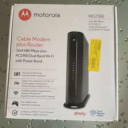 Used Motorola MG7550 cable modem+router combo