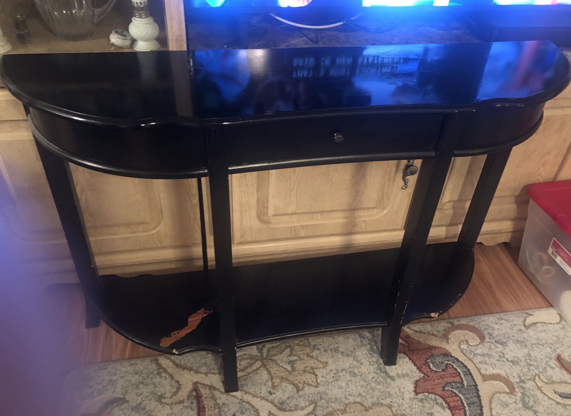 Shapely Console Table with Drawer