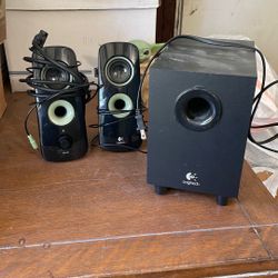 Computer Speaker Set With Bass