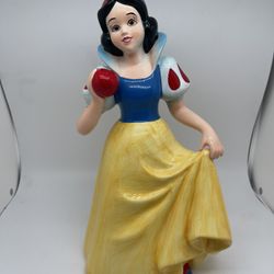 VINTAGE DISNEY SNOW WHITE LARGE 11" CERAMIC FIGURE With APPLE Made In JAPAN Rare