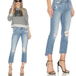 Mother Superior The Insider Crop Step Fray Jeans